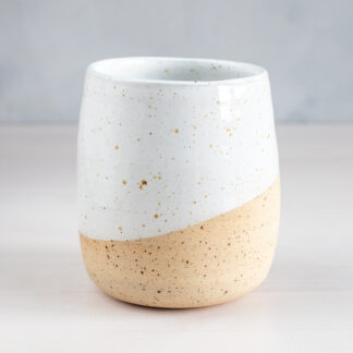 White speckled cup